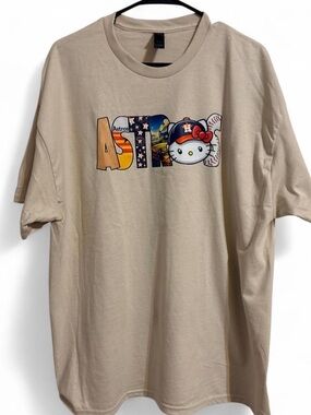 Hello Kitty Astros Graphic Tee In Tan  Sz XL